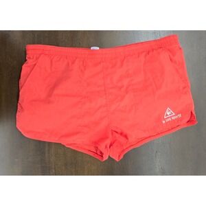 Vintage Le Coq Sportif Red shorty short trunks XL Red poly cotton man panties‎
